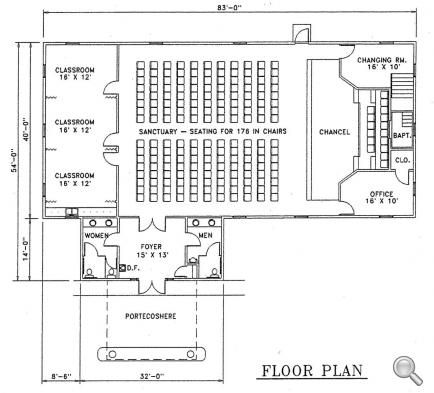 Church Plan #127 | LTH Steel Structures Church Plans Layout, Church Floor Plans, Auditorium Plan, Church Building Plans, Church Design Architecture, Church Building Design, Auditorium Design, Church Interior Design, Modern Church