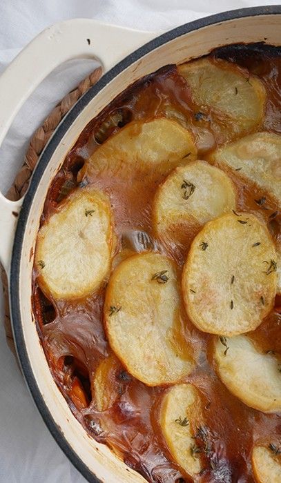 Vegan Hotpot, Hotpot Recipe, Potatoes And Carrots, Sprinkle Salt, Green Lentils, Plant Based Protein, Winter Warmers, Low Sodium, Hearty Meals