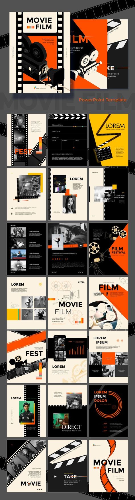 Ppt Vintage, Powerpoint Presentation Ideas, Film Theme, Mẫu Power Point, Ppt Template Design, Brochure Design Layout, Presentation Design Layout, Powerpoint Layout, Proposal Design