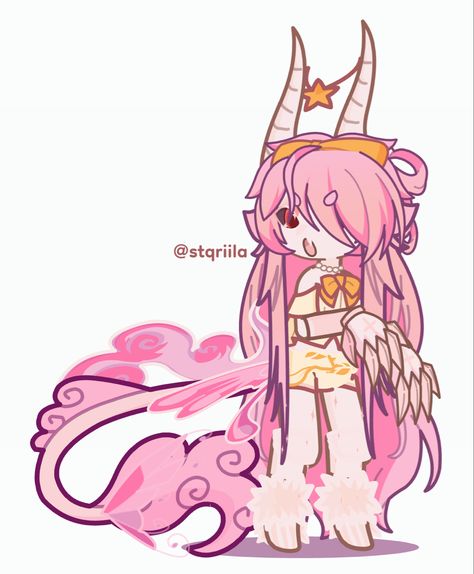 Pink Mythical Creature, Gacha Fantasy Oc, Gacha Club 2 Oc, Demon Oc Drawing, Gl2 Oc Ideas, Gacha Oc Inspiration, Gacha Life 2 Ideas, Magical Oc, Gacha Life 2 Oc