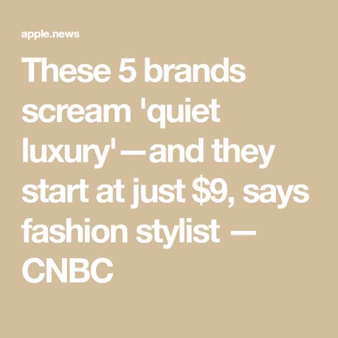 These 5 brands scream 'quiet luxury'—and they start at just $9, says fashion stylist — CNBC Quiet Luxury Brands, Stealth Wealth, Building A Wardrobe, Internship Fashion, Brand Stylist, Fast Fashion Brands, Build A Wardrobe, Quiet Luxury, Slim Fit Chinos