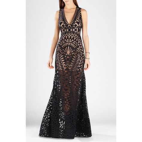 Bcbg Maxazria Maranda Burnout Lace Maxi Dress Gown ($322) ❤ liked on Polyvore featuring dresses, gowns, bcbgmaxazria, black, print maxi dress, art deco gown, boho dresses, boho maxi dress and evening maxi dresses Black Lace Evening Gown, Bohemian Lace Dress, Black Ball Gown, Lace Evening Gowns, Prom Dresses Gowns, Bohemian Maxi Dress, Black Evening Dresses, Maxi Dress Evening, Evening Dresses Elegant