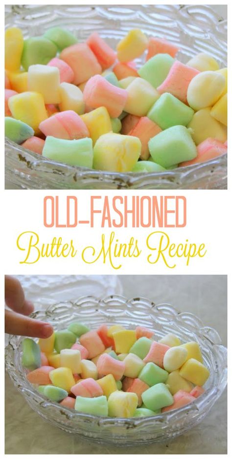 Old Fashioned Butter Mints Recipe, Butter Mints Recipe, Mints Recipe, Butter Mints, Mint Recipes, Christmas Candy Recipes, Candy Recipes Homemade, Homemade Candies, Candy Desserts