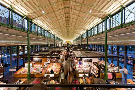 Schrannenhalle Munich by Oliv Architekten Ingenieure Market Architecture, Urban Market, Wet Market, Modern Market, Indoor Markets, Restaurant Marketing, Retail Inspiration, Traditional Market, Public Market