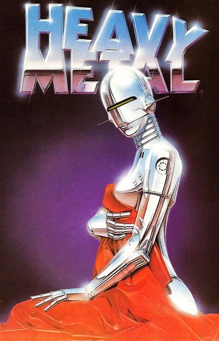 Futuristic Inspiration, Heavy Metal Comic, Heavy Metal Magazine, Arte Heavy Metal, Hajime Sorayama, Heavy Metal Art, New Retro Wave, 남자 몸, Arte Robot