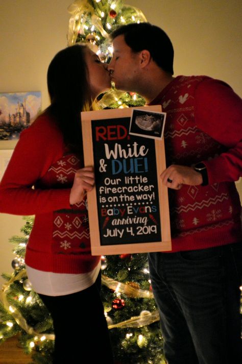 Baby Due In July Announcement, July Baby Announcement, Winter Pregnancy Announcement, Baby Announcement Christmas, Baby Announcement To Husband, Christmas Baby Announcement, December Baby, Baby Due, Pregnancy Announcement To Husband