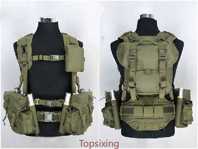 ad eBay - Special forces tactical vest Outdoor military fan combat vest Set. Special forces tactical vest Outdoor military fan combat vest. Each set includes: 4 SVD clip bags + 2 RG miscellaneous bags × 2; Assault back bag × 1; Wide girdle × 1; RS-31 outer belt × 1;. Level4 Plates For Tactical Vest, Tactical Costume Women, Tactical Ak, Army Gears, Tactical Wear, Combat Training, Tactical Gear Loadout, Duty Gear, Combat Gear