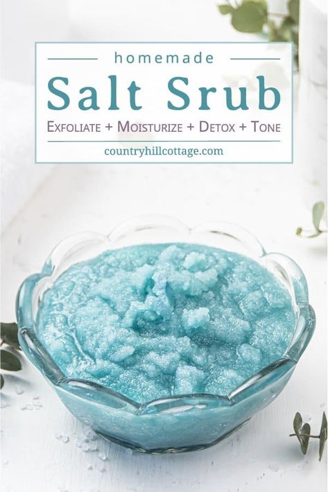 How to make easy homemade sea salt scrub for glowing skin, hands, body, foot! The best natural exfoliating DIY salt scrub recipe is made with organic moisturizing coconut oil and lemon lime essential oils has many skin care benefits and can be made with Epsom, pink Himalayan or dead sea salt. With tips for vs sugar scrub, how to store and use body scrub, packaging ideas and printable labels. Make your own Lush Ocean Salts beauty products at home. Sea Salt Scrub Recipe, Diy Salt Scrub Recipe, Homemade Salt Scrub, Epsom Salt Scrub, Dead Sea Salt Scrub, Salt Scrub Diy, Salt Scrub Recipe, Diy Body Scrub Recipes, Diy Sugar Scrub Recipe