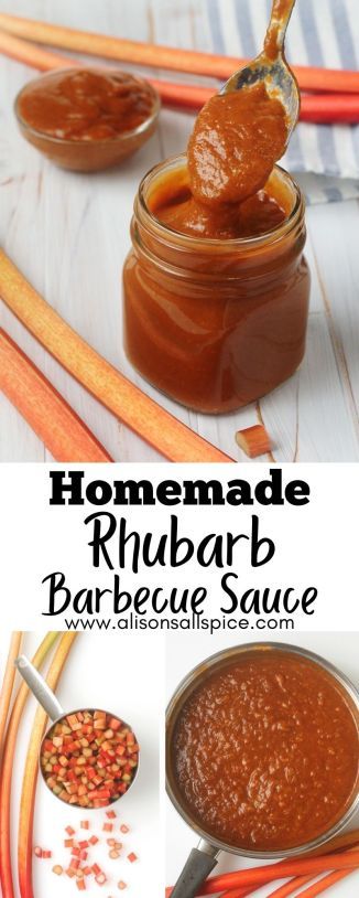 Barbecue Sauce Recipe, Fresh Rhubarb, Vegan Barbecue, Sauce Spaghetti, Vegan Worcestershire Sauce, Barbecue Sauce Recipes, Bbq Sauce Recipe, Rhubarb Recipes, Garden Recipes