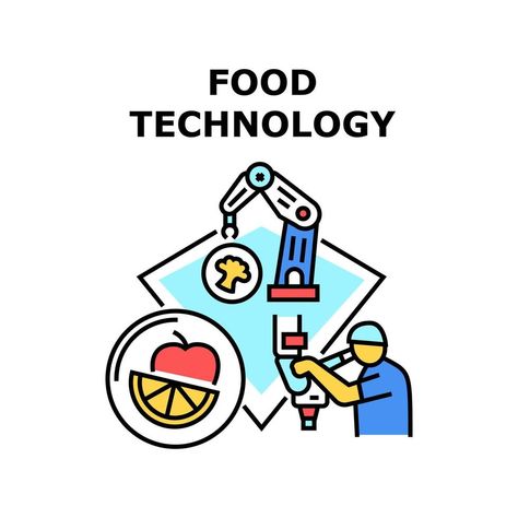 Food Technology Vector Concept Color Illustration Food Technologist Aesthetic, Food Technology Aesthetic, Food Technologist, Desert Food, Association Logo, Technology Vector, Technology Posters, Food Innovation, Food Tech