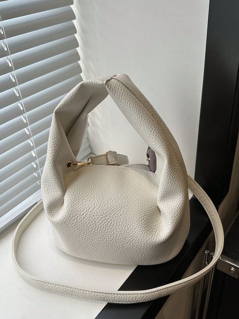 Fashionable Women's Handbag, Chic Color-Blocking Soft Pleated Tote Bag With Long Shoulder Strap For Crossbody Or Shoulder Wear, Light Solid Color Small PurseI discovered amazing products on SHEIN.com, come check them out! High End Handbags, Commuter Bag, Cool Gifts For Women, Vintage Elegant, Small Purse, Malaga, Fashion Handbags, Luggage Bags, Evening Bags