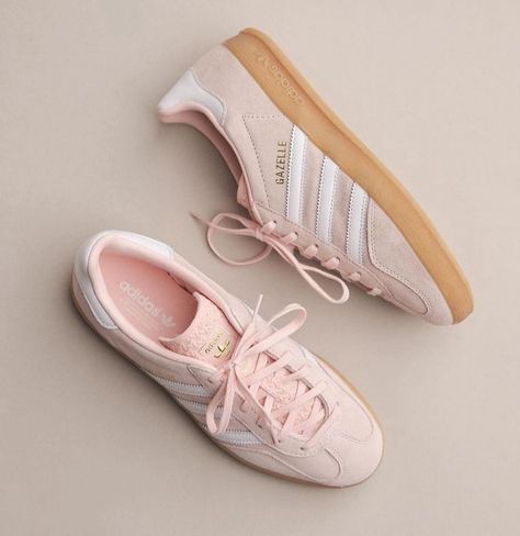 Adidas Gazelle Pink, Pink Gazelles, Adidas Gazelle Indoor, Pretty Sneakers, Dr Shoes, Preppy Shoes, Pretty Shoes Sneakers, Shoe Wishlist, Adidas Shoes Women