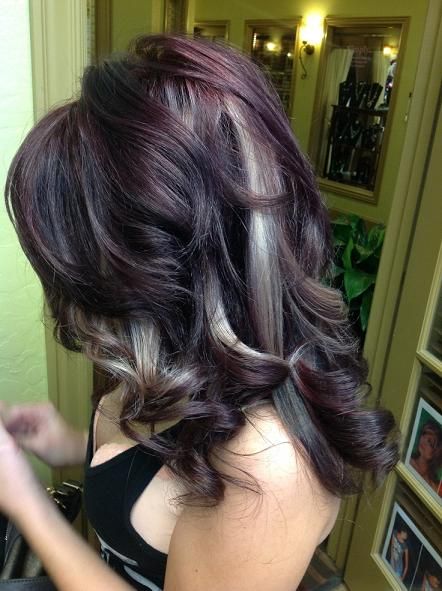 deep burgundy red with peek a boo blondes Hair Done, Hair Color And Cut, Peruvian Hair, Deep Burgundy, Hair Inspiration Color, Hair Inspo Color, The Salon, Love Hair, Peek A Boo