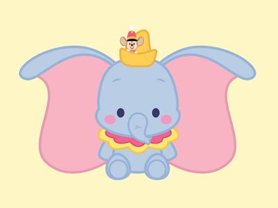 Dumbo by Jerrod Maruyama | Dribbble Dumbo Drawing, Jerrod Maruyama, Baby Dumbo, Disney Doodles, Foto Disney, Disney Cuties, Kawaii Disney, 디즈니 캐릭터, Bumbo