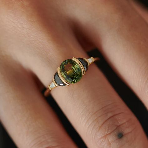 Baguette Gemstone Ring, Local Eclectic Rings, Fae Inspired Engagement Rings, Stackable Engagement Rings, Aesthetic Engagement Ring, Eclectic Engagement Rings, Vintage Gemstone Rings, Bohemian Engagement Ring, Dragons Egg