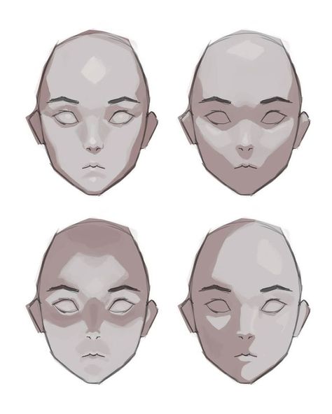 Lighting Face Drawing, Light Shading Reference, Choosing Colors For Art, Head Tilt To The Side Reference, Front Lighting Reference, Aesthetic Art References, Light Reference Face, Reference Photos Anime, Lighting Drawing Reference