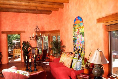 Mexican House Interior, Mexican Style Living Room, Mexican Home Interior, Mexican Living Room, Mexican Home Design, Spanish Living Room, Mexican Style Decor, Mexican Interior Design, Mexican Interiors