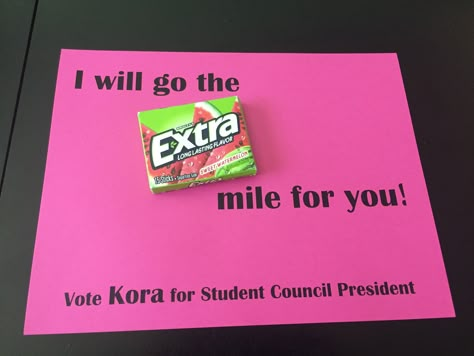 Asb Treasurer Poster Ideas, Class Officer Campaign Ideas Candy, Class Rep Campaign Ideas, Campaign Swag Ideas, Campaign Treat Ideas, Prefect Campaign Posters, Student Council Gifts, Candy Slogans For Student Council, Sga Campaign Ideas High School