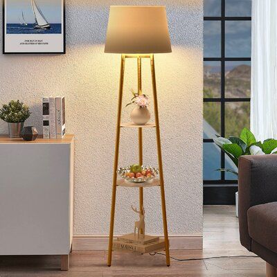 Shelf Lamp, Free Standing Lamps, Marble Shelf, Column Floor Lamp, Floor Lamp With Shelves, Modern Shelf, Floor Lamp Design, Nice Style, Types Of Furniture