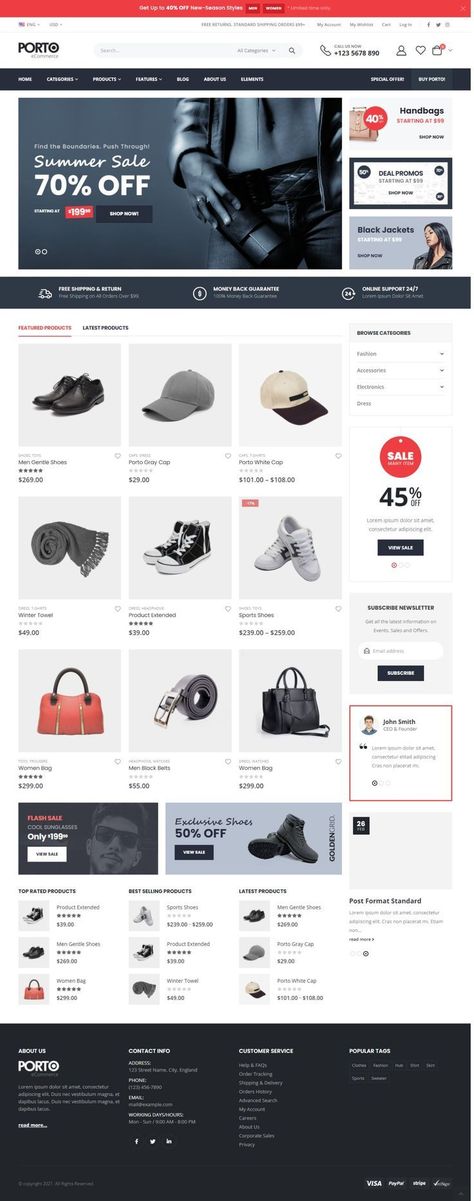 Woo Commerce, Wordpress Templates, Learn Web Development, Ecommerce Website Template, Woo Commerce Wordpress, Ui Design Website, Shopify Website Design, Ecommerce Web, Homepage Design