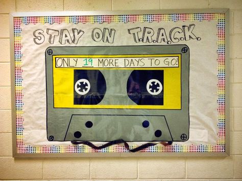 Countdown Bulletin Board by Mr. Hall! Countdown Bulletin Board, Dorm Bulletin Boards, Resident Assistant Bulletin Boards, Music Bulletin Board, High School Bulletin Boards, Kindergarten Bulletin Boards, College Bulletin Boards, Music Bulletin Boards, Testing Motivation