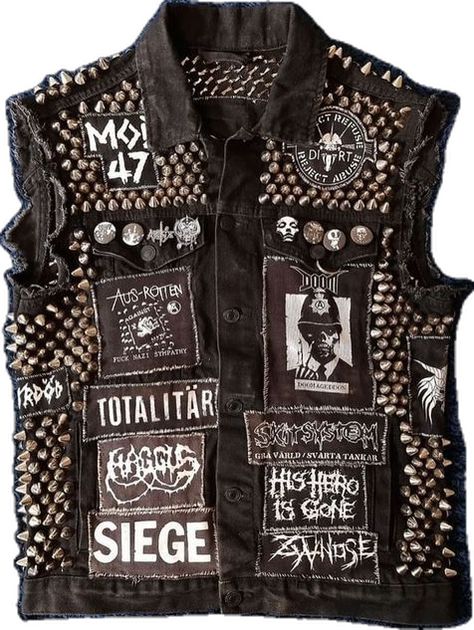 Punk Jacket Diy, Crust Jacket, Ropa Punk Rock, Crust Pants, Punk Fashion Diy, Jacket Diy, Punk Jacket, Punk Culture, Crust Punk