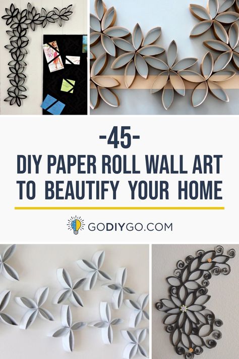 Paper Roll Art, Paper Towel Roll Art, Toilet Paper Roll Diy, Paper Roll Crafts Diy, Toilet Paper Roll Wall Art, Roll Wreath, Toilet Paper Roll Art, Toilet Roll Craft, Paper Towel Tubes