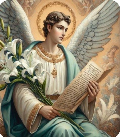 St Gabriel Archangel, Saint Gabriel, Angel Gabriel, Jesus Christ Artwork, Archangel Gabriel, Vs Angels, San Gabriel, Angel Pictures, Angels And Demons