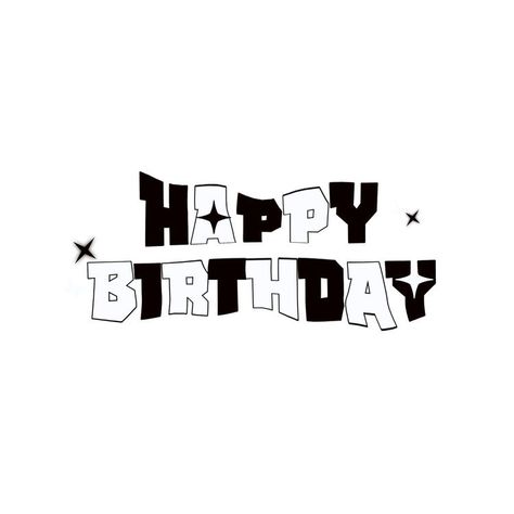 Birthday Deco Ideas, Happy Birthday Design Ideas, Hbd Png, Font Happy Birthday, Happy Birthday Aesthetic, Happy Birthday Star, Birthday Font, Kartu Ulang Tahun Diy, Happy Birthday Font