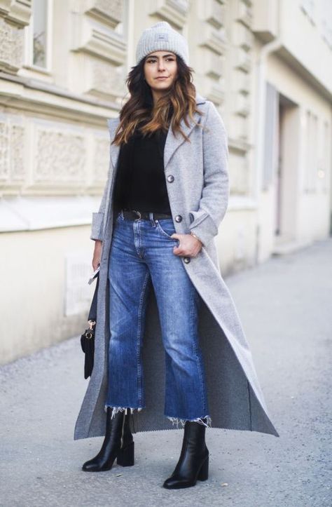 Weekday Coat, Vestiti In Jeans, Cropped Jeans Outfit, Best Ankle Boots, Straight Leg Jeans Outfits, Wide Leg Jeans Outfit, Dear Frances, Jeans Outfit Winter, Jeans Outfit Fall