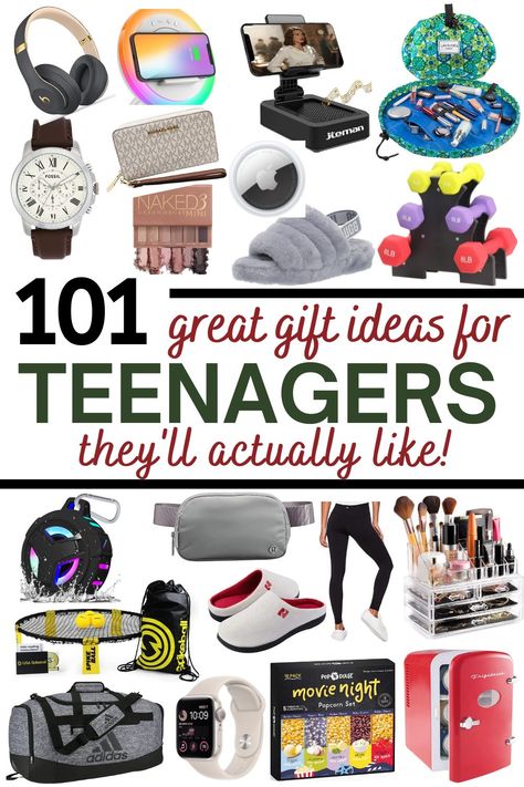 101 Fun Gift Ideas for Teens They'll Actually Like - Raising Teens Today 15 Birthday Gifts, 15 Gift Ideas, Gifts For Teenagers, Gifts For Teenage Girls, Teen Presents, Teen Christmas Gifts, 15 Birthday, Cool Gifts For Teens, Teenager Gifts