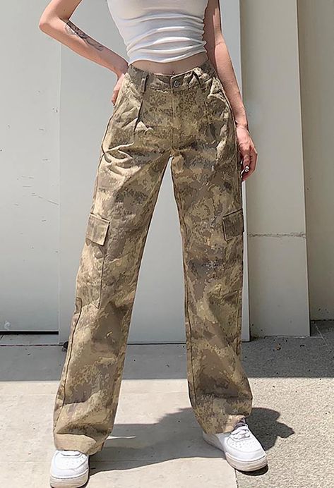 ⚡️Buy Camo Print Pocket Straight Leg Pants Khaki L under 36.99 in Pants at AnotherChill.com. ✓2021 Pre Black Friday Deals Get 30% Off with Code: BF30.✓Free Shipping on all orders over $69 USD. Check reviews and buy it today. Style: Casual, Street Main Material: Cotton Fit Type: Slim fit Design: High Rise Waistline, Functional Pockets, Zip & Button Fastening, Multi Belt Loops, Pleated Seam Detail, Slim Straight Leg Fit. Street Wear Cargo Pants, Straight Cargo Pants, Camouflage Pants, Pre Black Friday, Exclusive Fashion, Camo Print, Straight Pants, Straight Leg Pants, Cargo Pants