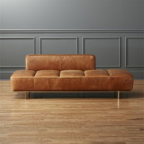 Discover cozy modern sofas. Featuring clean lines, plush pillows and sturdy construction, our modern high-quality couches make it easy to kick back in style. Cognac Leather Sofa, Leather Daybed, Modern Sleeper Sofa, Daybed Sofa, Leather Couch, Decoration Inspiration, Sleeper Sofa, Modern Sofa, Daybed