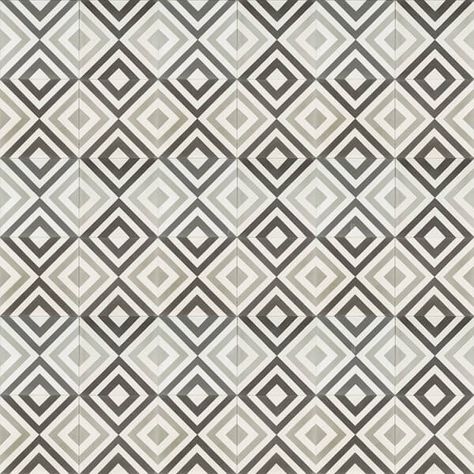 Urban Diamond | Reproduction Tile | Jatana Interiors Cement Tile Texture, Boho Tile, Ensuite Design, Encaustic Tiles, Tile Layout, Diamond Tile, Tile Texture, Encaustic Cement Tile, Moroccan Mosaic