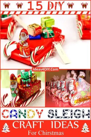 15 DIY Candy Sleigh Craft Ideas for Christmas Sleigh Candy Ideas, Sleigh Craft, Crafting Ideas For Kids, Craft Ideas For Christmas, Christmas Sleigh Decorations, Candy Train, Christmas Candy Crafts, Christmas Candy Bar, Candy Sleigh