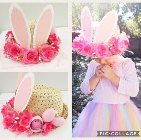 First Easter hat parade 🐣 Easter Hat Ideas For Girls Diy, Diy Easter Bonnet Kids, Toddler Easter Bonnet, Easter Egg Hat Parade, Spring Hat Parade Ideas, Easter Egg Hat Ideas, Easter Hat Ideas Diy, Kids Easter Hat, Easy Easter Hat Ideas