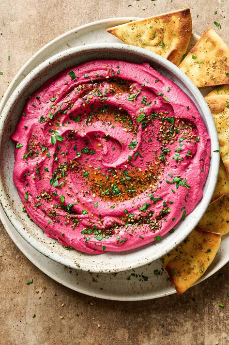 Beet Hummus Smooth Hummus, Bread For Sandwiches, Rainbow Plant Life, Classic Hummus, Hummus Recipe Homemade, Beet Hummus, Champagne Vinegar, Dry Chickpeas, Vegan Dip