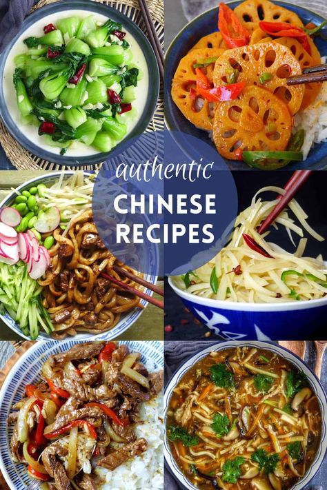 A collection of authentic Chinese recipes featuring a wide range of classic dishes. They provide easy-to-follow instructions and useful tips. Vegetarian Chinese Recipes, Chinese Side Dishes, Traditional Chinese Food, Chinese Dinner, Homemade Chinese Food, Authentic Asian Recipes, Asian Dinner Recipes, Chinese Vegetables, Best Chinese Food