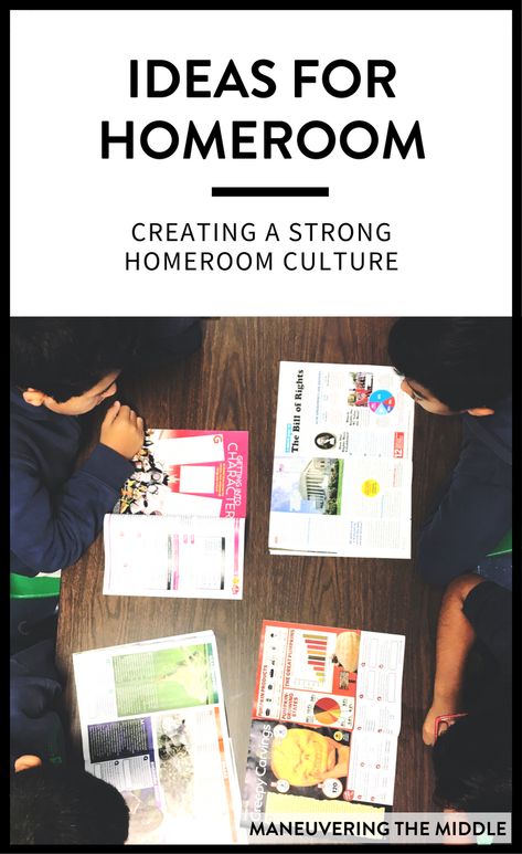 My school day and year is more successful when I have taken the time to make the most of my homeroom.  Here are ideas to make the most of your homeroom! | maneuveringthemiddle.com Homeroom Activities For High School, Homeroom Teacher Ideas, Homeroom Activities Middle School, Homeroom Activities, Middle School Advisory, Middle School Classroom Management, Team Teaching, Building Classroom Community, Middle School Activities