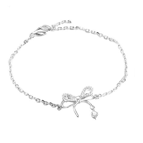 PRICES MAY VARY. 🌸ABOUT SIZE/MATERIAL：This bracelet is mainly made of high-quality alloy and is artificially inlaid with exquisite crystals, giving it a simple and elegant overall appearance. The main chain is approximately 21 centimeters long, with an additional 5 centimeter extension chain that can be adjusted according to wrist size. 🌸CHARM DESIGN:The main body of this bracelet is a simple double-layer bow shape, paired with a delicate rhinestone to make it shine in the sunlight. The high-q Bracelets Coquette, Bracelet Coquette, Jewelry Accessories Bracelets, Silver Heart Bracelet, Bow Bracelet, Bracelet Wedding, Silver Jewelry Necklace, Wedding Party Jewelry, Silver Bow