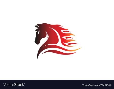 Red Horse Logo, Stallion Logo, Cake Greenery, Illustrator Tutorials Logo, Horse Vector, Horse Logo Design, Animals Painting, Horse Mane, Logo Design Inspiration Creative