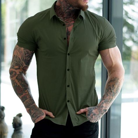 Men's business shirt Non-ironing professional work summer anti-wrinkle white shirt men's Short Men Fashion, Black Ripped Jeans, Iron Work, England Fashion, Men's Muscle, Casual Cardigans, Mens Short Sleeve Shirt, Business Shirts, Short Sleeve Shirts