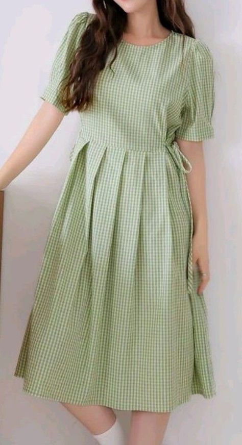 Cotton Frocks For Women, Simple Frock, Cotton Dress Pattern, Simple Frock Design, Long Frock Designs, Simple Frocks, Casual Frocks, Frock For Women, Stylish Short Dresses