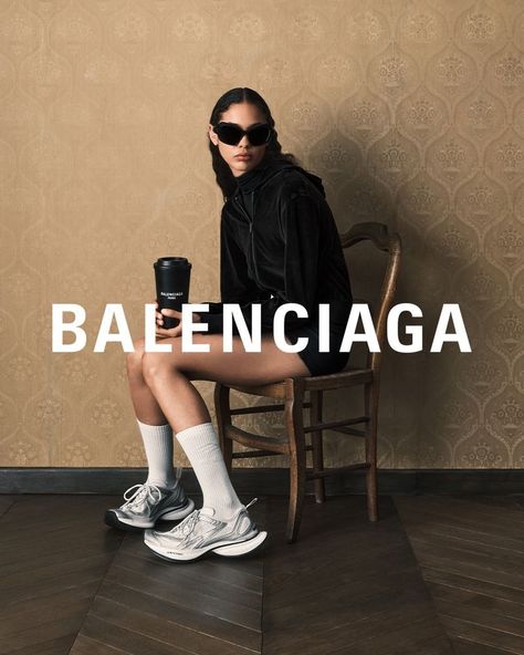 Balenciaga Circuit Sneaker Campaign (Balenciaga) Sneaker Campaign, Balenciaga Aesthetic, Balenciaga Outfit, Sport Editorial, Sneaker Posters, Mens Editorial, Brand Campaign, Studio Photoshoot, Studio Shoot