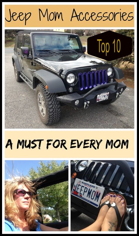 Jeep Momma: Top 10 Jeep Wrangler Unlimited Things for Mom Jeep... Cool Jeeps Wrangler, Jeep Wrangler Unlimited Accessories, Jeep Wrangler Upgrades, Jeep Wrangler Diy, Jeep Hacks, Mom Must Haves, Jeep Names, Jeeps Wrangler, Jeep Wrangler Interior