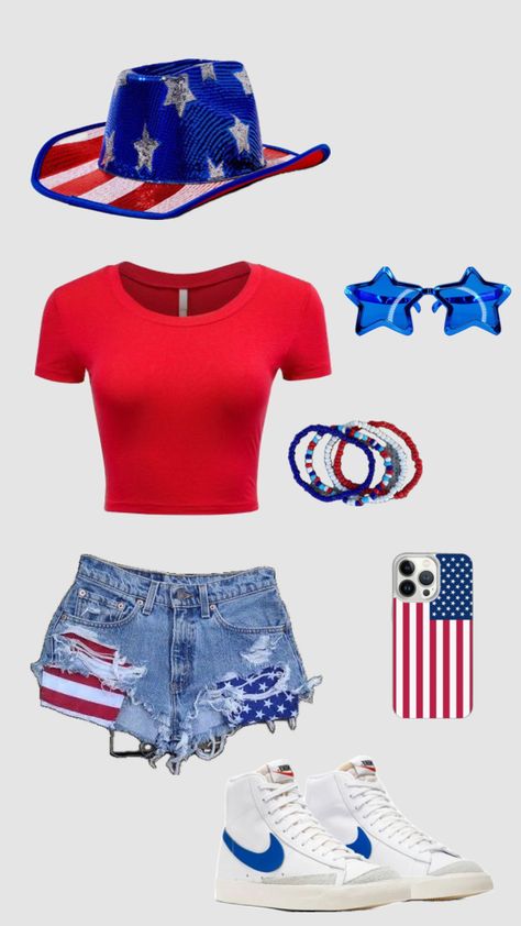 fourth of july #outfitinspo #preppy #fourthofjuly #preppyfit #preppyoutfit Football Season Outfits, July Outfits, Casual Outfits For Teens, Trendy Outfits For Teens, 4th Of July Outfits, Preppy Summer, Preppy Outfit, Preppy Outfits, Outfits For Teens