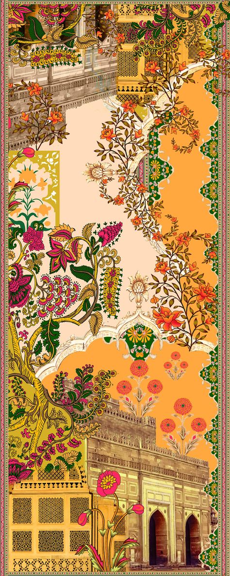 MUGHAL on Behance Guler Painting, Indian Art Wallpaper, Mughal Background, Mughal Wallpaper, Indian Prints And Patterns, Indian Aesthetic Wallpaper, Mughal Design, Mughal Pattern, Mughal Miniature Paintings