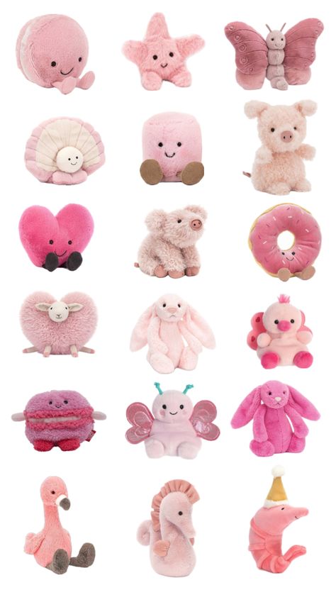 Pink jellycats #jellycat #pink Pink Jellycat, Eric Winter, Jellycat Stuffed Animals, Beautiful Butterfly Photography, Sonny Angel, Cute Stuffed Animals, Plush Animals, Future Kids, Beautiful Butterflies