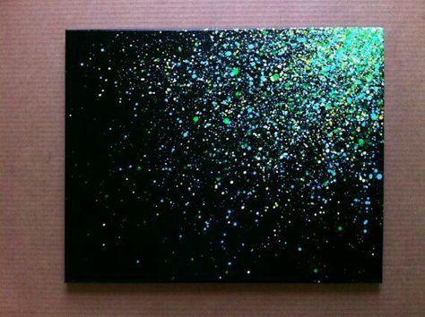 $60 Splatter Paint Canvas, Crayon Art, Simple Acrylic Paintings, Canvas Crafts, Paint Splatter, Pics Art, Diy Canvas, Diy Wall Art, Art Abstrait