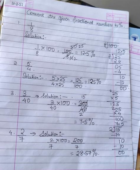 Fraction To Percentage, Fractions To Percentages, Easy Math Worksheets, Maths Tricks, Logic And Critical Thinking, Teaching Math Strategies, Biology Projects, Maths Paper, Math Answers